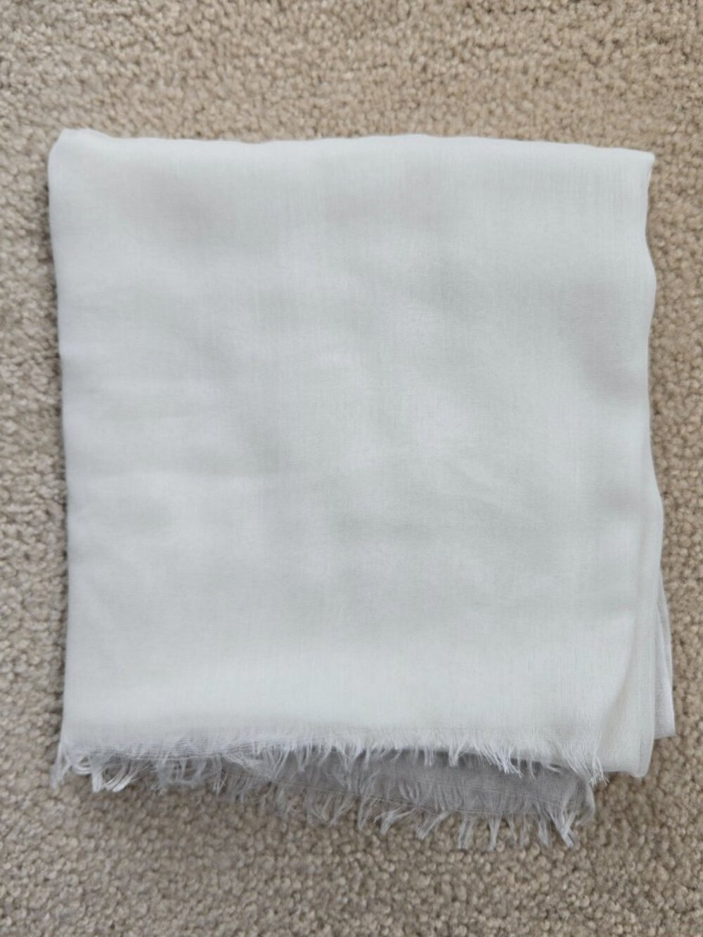 NWT Nordstrom Silk/Modal Scarf Lightweight Gauzy Breezy Ivory - Picture 9 of 11